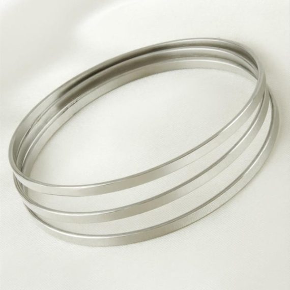 3 Adet Ajda Lüks Çelik Bilezik 3 mm