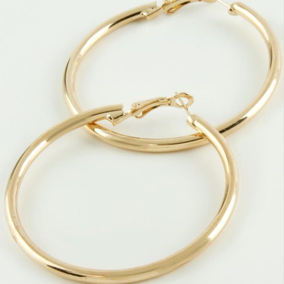 Boru Kalın Halka Küpe 4,5 cm