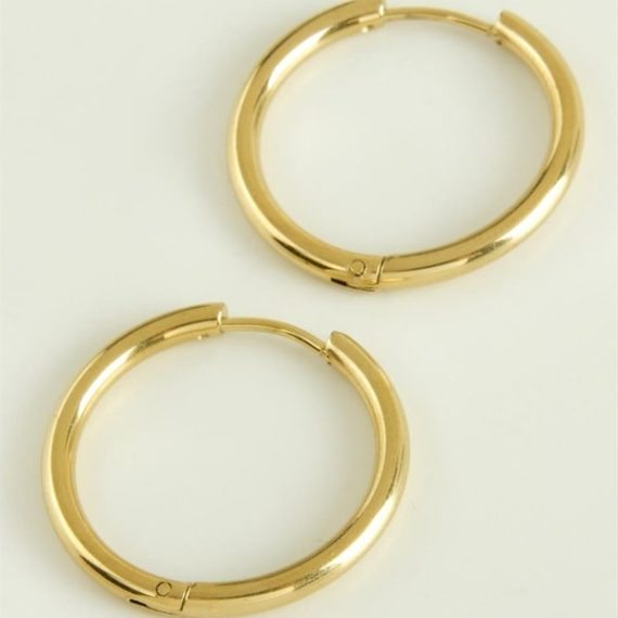 Boru Lüks Çelik Halka Küpe 2,5 cm